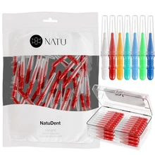 NATU I Shape Short Handle Interdental Brush Dental interdental brush/custom logo Disposable Toothbrush Interdental Brush Oem