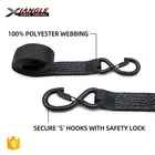 1.5 Inch 2pack Rubber Handle Custom Ratchet Strap With Coated S Hook Ratchet Set