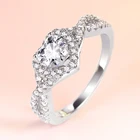 Rings Wedding Rings Heart Shape 925 Sterling Silver Rings Wedding Rings For Women