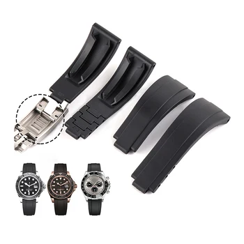 For Rolx day-tona oy-sterflex  Watch Band  Silicone Rubber Strap For rlex GMT rubber watch bands submariner watchband 20mm 21mm