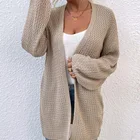 Sweater Cardigan Women's Autumn And Winter Design Pattern Black Oversized Knitted Sweater Cardigan Women's