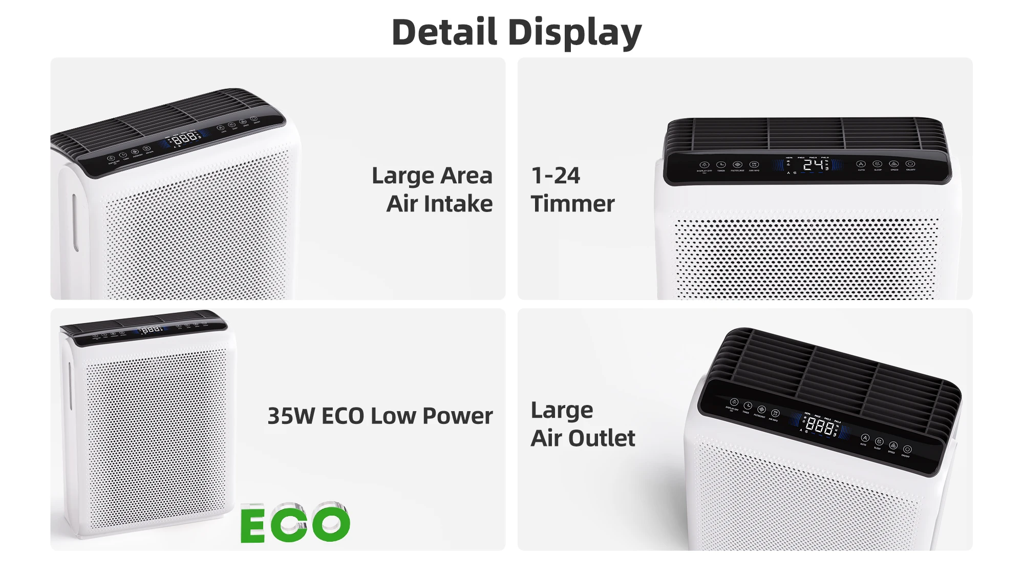 Pm10 Electrostatic Hepa Filter, 300, CADR, PM1.0, PM2.5 - detail 18