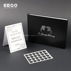 Classic Hardcover Black Faux Pu Leather Personalized Guestbook Memorial Guest Sign In Book For Funerals Guest Book