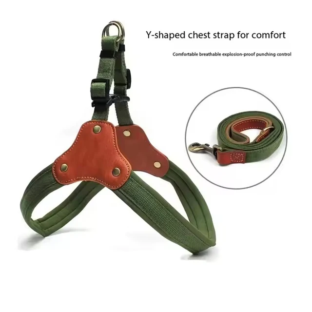 Amaz Best Seller Y-Shaped Adjustable Padded Anti-Break Pet Leashes Dog Harnesses for Medium to Large Dogs