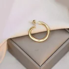 Hoop Statement Metal 18K Gold Twisted Circle Small Hoop Earrings 2021 Women