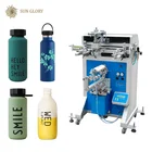 Printer Plastic Machine Semi Auto Silkscreen Printer Steel Water Plastic Glass Bottle Silk Screen Printing Machine