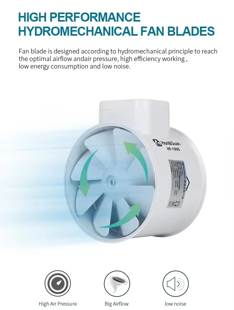 Inline Duct Fan, Plastic, 2600r/min - detail 16
