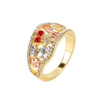 Rings Ring Rings Tricolor Plated 14k Gold Lucky Rings Religious Catholic Ring For Women