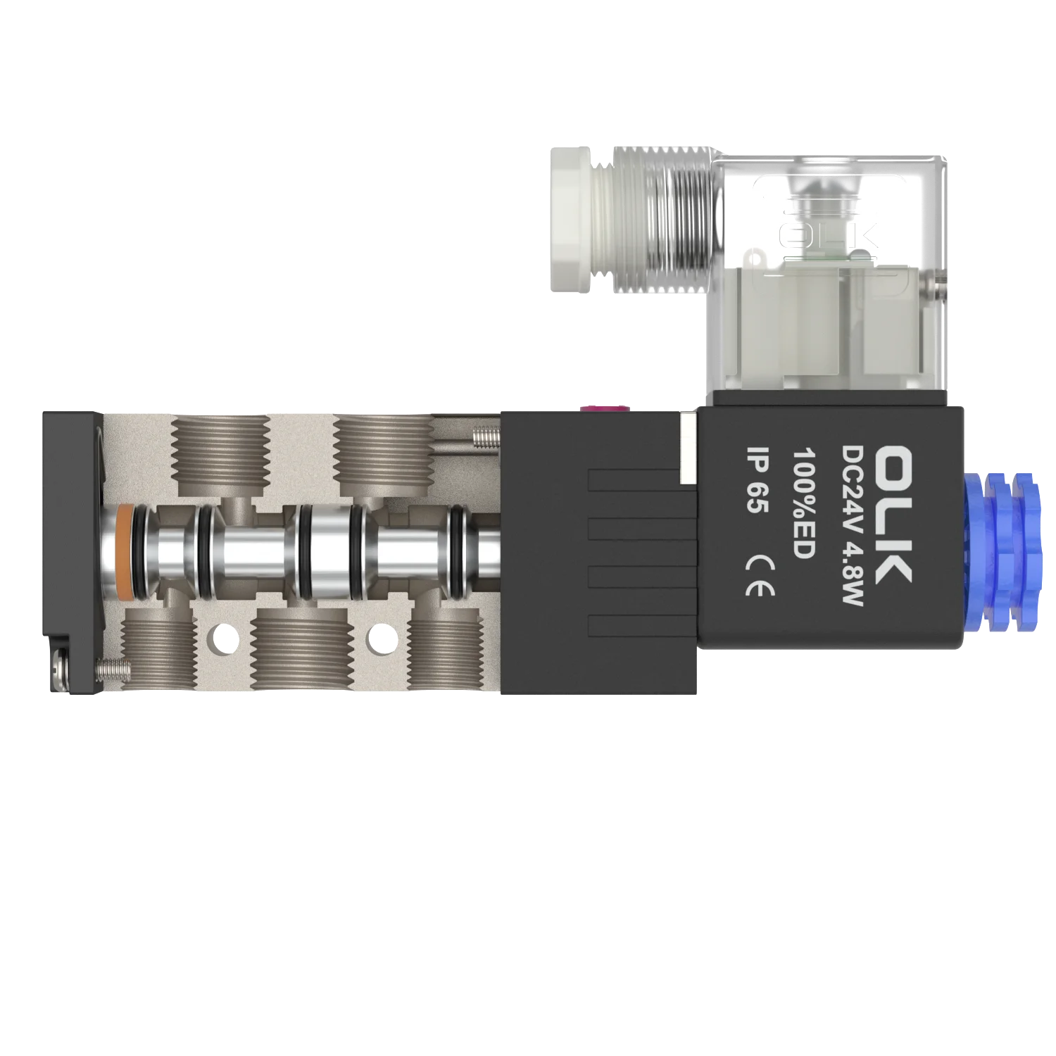 olk 3v110系列电磁阀数控电动三通气控阀插座型3v110-m5微型电磁阀