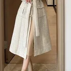 Coats Ladies White Coat For Women OEM ODM Custom Women Tweed Outwear White Coats For Ladies