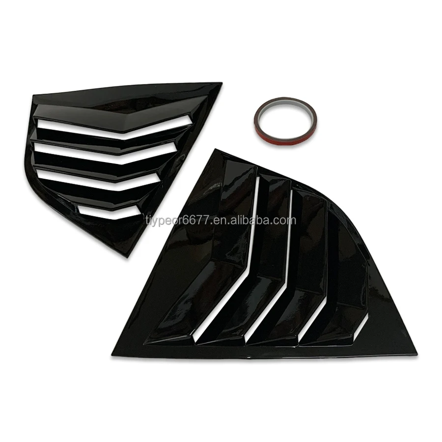 product tiypeor car window cover carbon look for skoda octavia 2015 2020 exterior rear side window louver auto car accessories-4