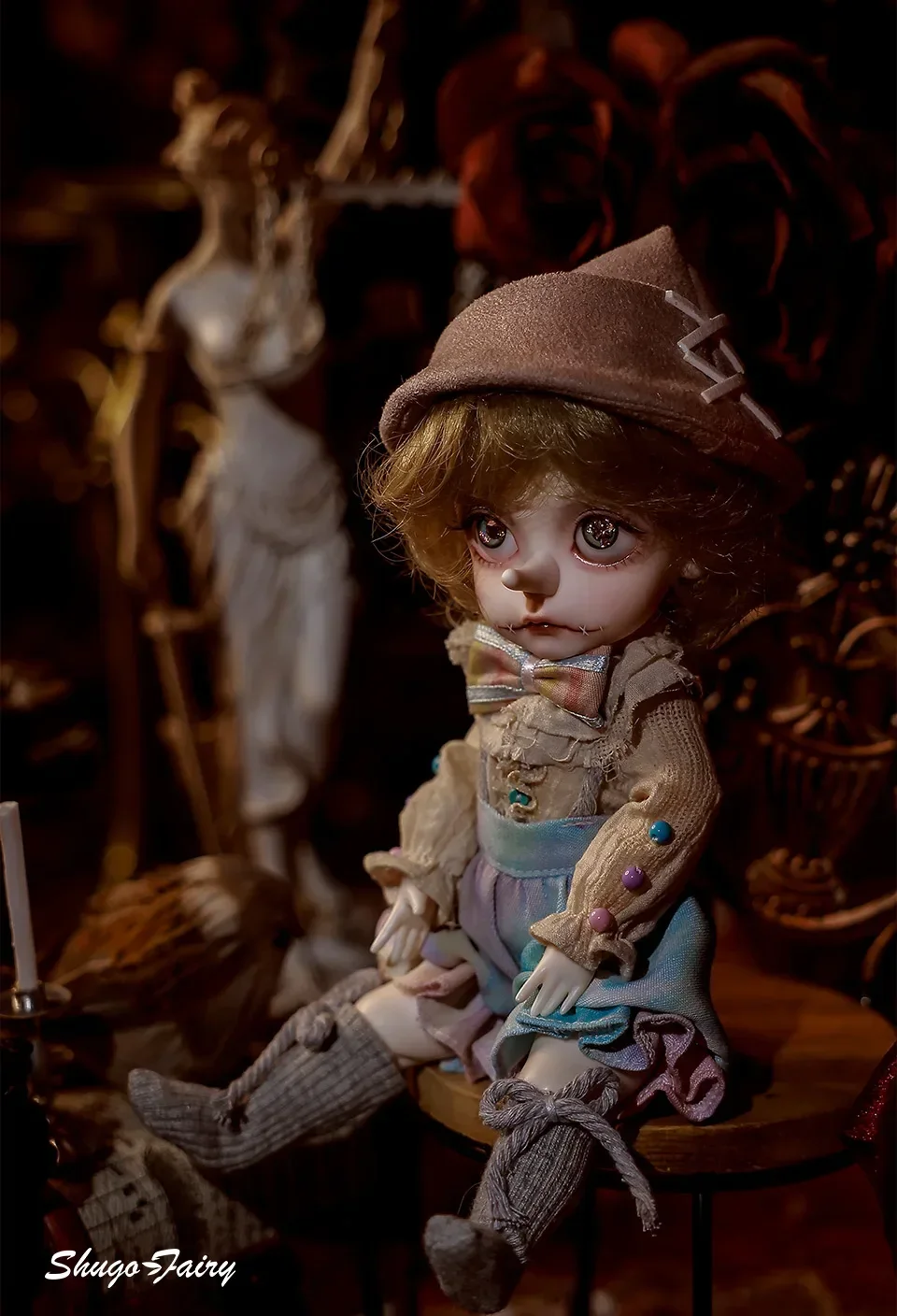 Puppy 1/6 BJD Doll Omelet Magician Retro Resin Ball-Jointed