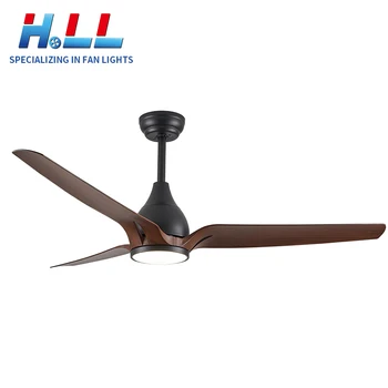 Hot sale straight leaf fan light 52 inch modern decoration energy saving remote control ABS blade ceiling fan with light