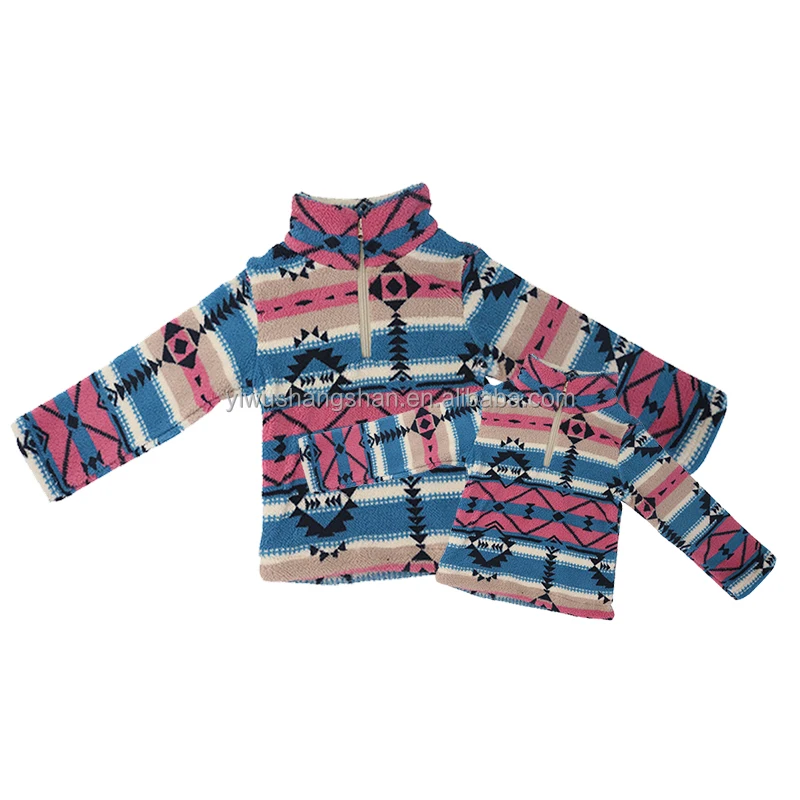 Winter Mommy And Me Sherpa Pullover 