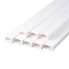 Cable Insulation Pvc 24mm * 14mm Square White Surface Plastic Customizable Cable Insulation Flame Retardant PVC Trunking