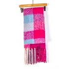 Fashion Scarves OEM ODM 100% Polyester Check Ladies Fashion Women Luxury Cotton India Scarf White