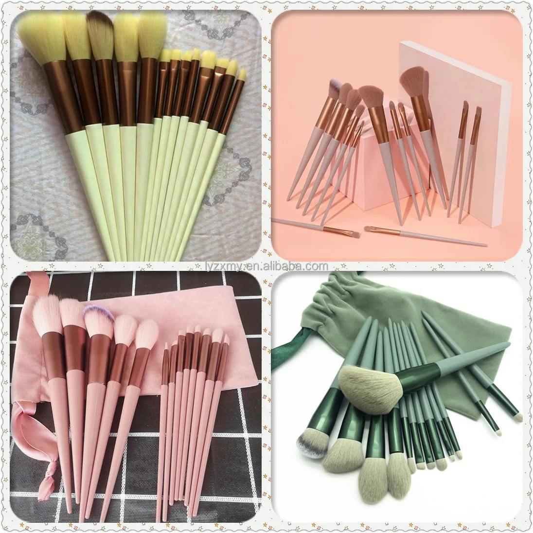 2023 custom logo makeup brush 13 pieces highlight powder blush makeup brushes set with bag sample dedicated brushes original