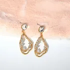 Earrings 18 K Gold Women Earrings Trendy Elegant Diamond 18 K Gold Plated Customized Fashion Earrings