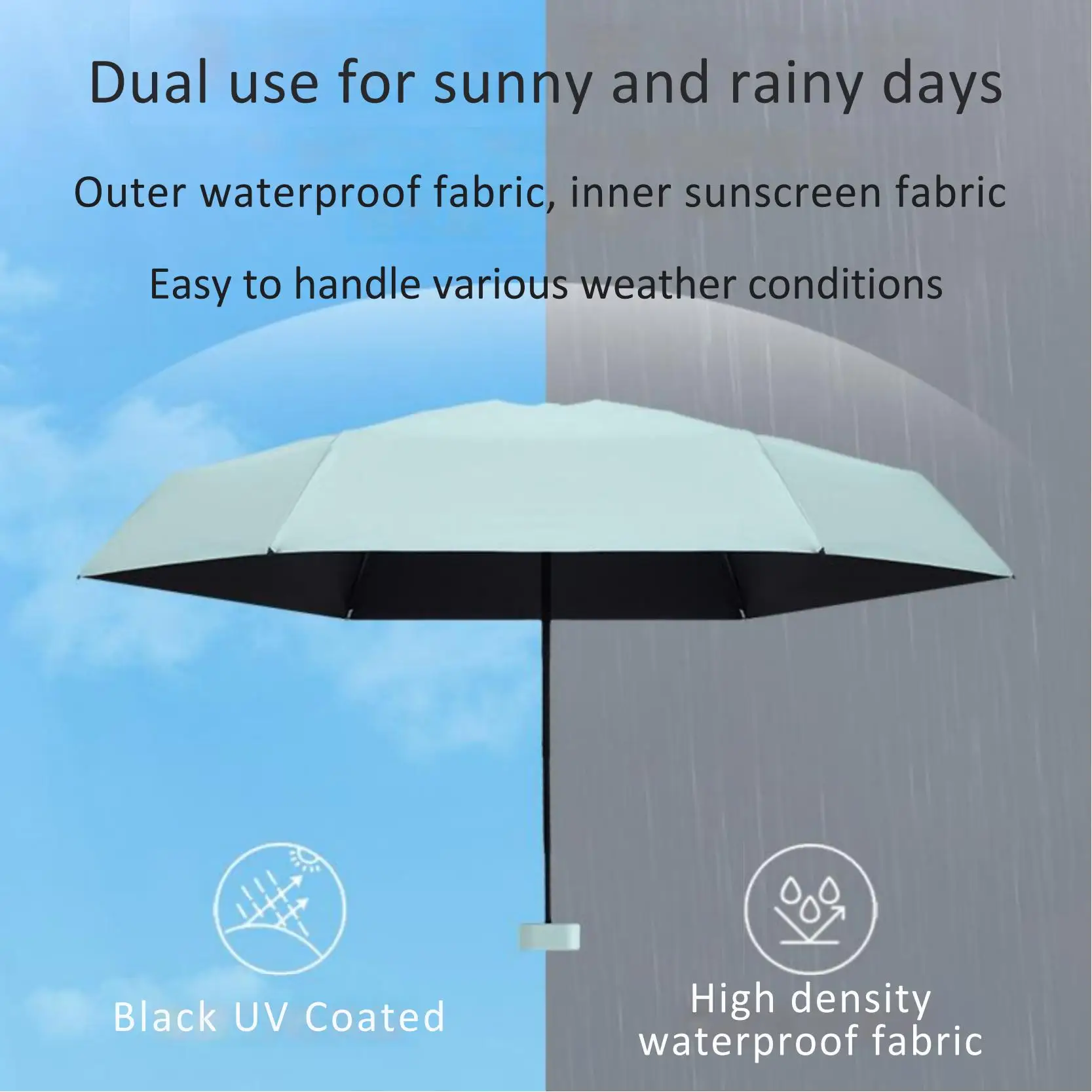 Promotion Six Foldcustomized Mini Parasols Sunshade Summer Waterproof 19 Inch Umbrella For Gift