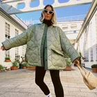 Jacket 2021 Fall And Winter Padded Jacket Loose Long-sleeved Pocket Padded Jacket Women's Wholesale