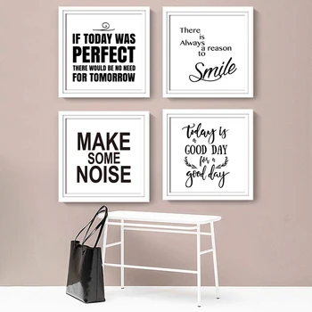 inspirational wall art Word Design Canvas English Letters Poster High Quality Modern Painting Motivational Wall Art Printed