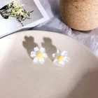 Earrings Earring Korean Cute Small Resin Flower Stud Earrings For Women Statement Earring Girl Flower Stud Earring