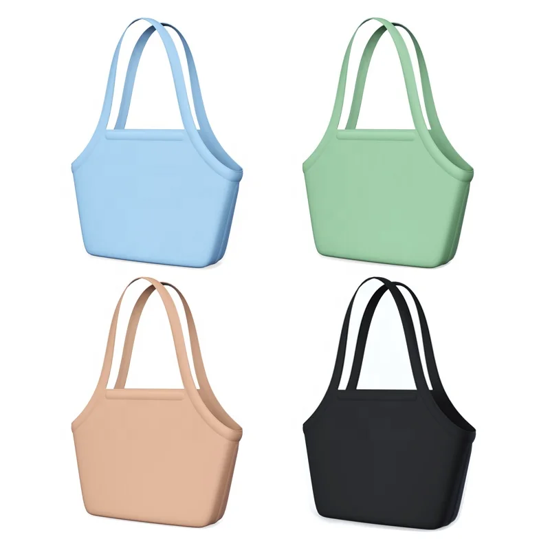 Hot Selling Waterproof Women Beach Tote Bags Custom Summer Totes Large Fashion Silicone Bag
