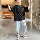 Boy T-shirt Wholesale 2021 New Korean Boy T-shirt For Summer And Autumn Children's Half-sleeved Short-sleeved