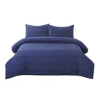 Bedding China High Sales Quantity Luxury Blue King Size Quilt 3pcs Bedding Set Made In China