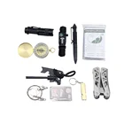 Compass Outdoor Earthquake Emergency Survival Tool Kit Tactical Kits With Whistle Compass Flashlight Bracelet