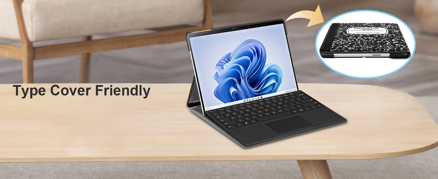 9 multiple angle viewing hard shell portfolio cover compatible type cover-2