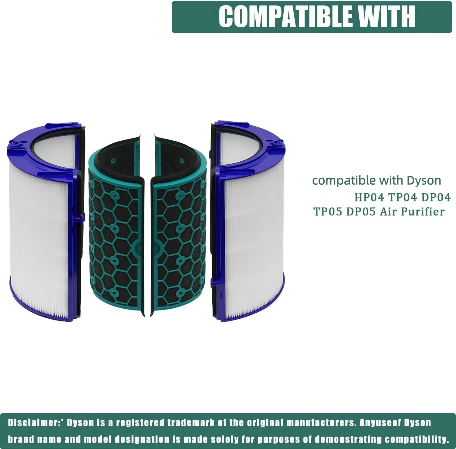 Household Air Purifier Filter Activated Carbon Filter TP04 Replacement HEPA Filter Compatible for Dyson HP04 TP04 DP04 TP05 TP00 supplier