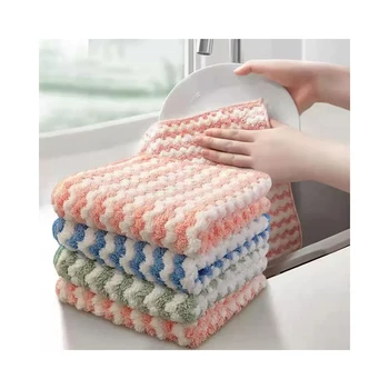 Best eco-friendly microfiber kitchen towel 30x30 cm tea towels kitchen multicolor towel for kitchen