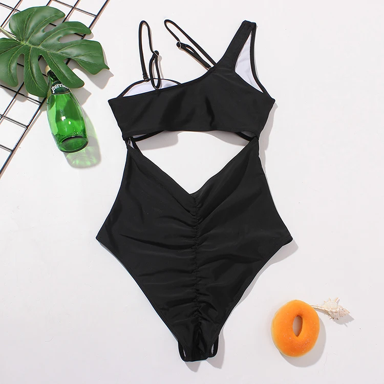 Custom High Quality Sexy Strapping One Pieces Hollow Out High Waist