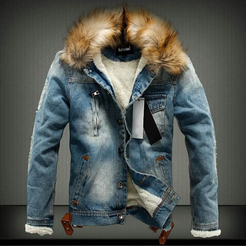 jean jacket with fluff inside