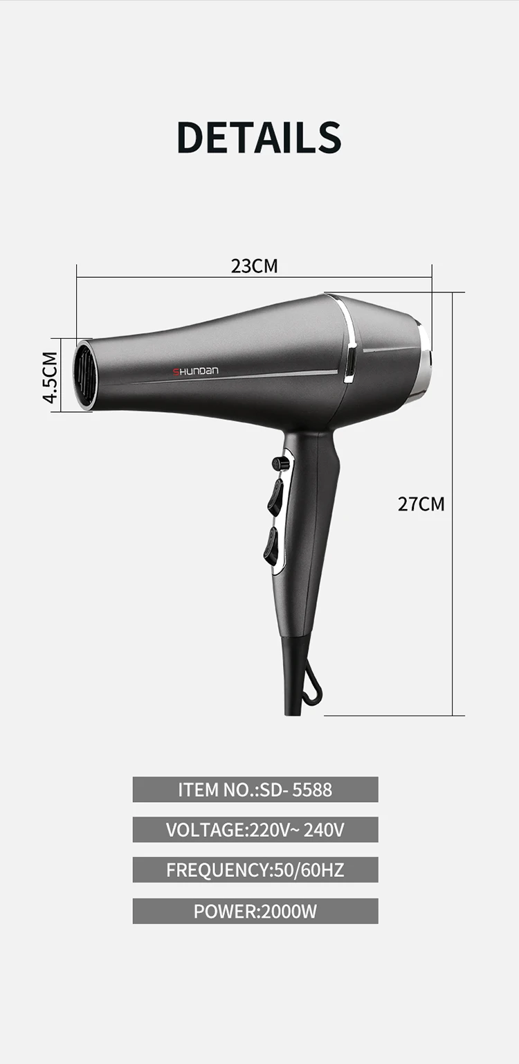 Professional 20002200w Concentrator Nozzle Popular Oem Ac Motor Salon
