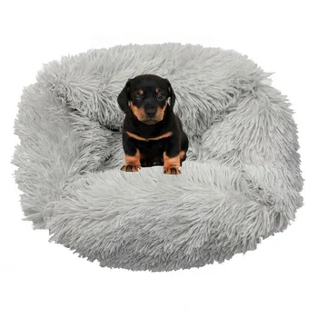 hot sale sceptile plush living pet nest artificial fur soft plush cat bed winter warm cushion pet bed