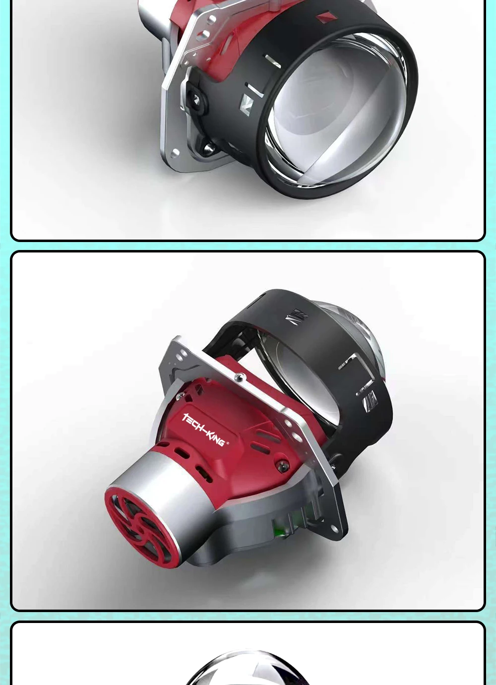 TECH-KING AFS Bi Led Projector Lens 3.0 inch Automatic Sensor Led Projector Auto Lighting System Super Bright lens headlight