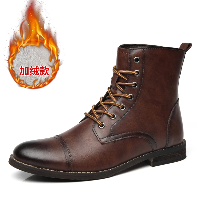 Botas De Piel Para Hombre,Con Forro De Felpa,Diseño De Moda,Talla Grande  48,Invierno - Buy Botas Para Hombre,Invierno Hombre Botas,Invierno Botas De  Cuero Product on Alibaba.com