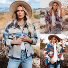 Women's Jackets Womenautumn 2021 Women's Double-faced Woolen Custom Aztec Print Jackets
