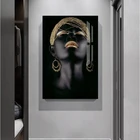 Crystal Art African Wall Art Modern Canvas Crystal Wall Art African Women Toughened Glass Paintings