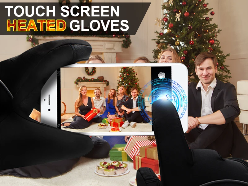 Autocastle Heated Gloves Rechargeable Electric Battery Powered Mittens