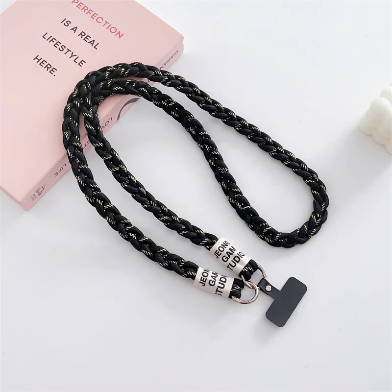 Woven Rope Long Shoulder Strap Universal Mobile Phone Lanyard Woman Jewelry Fashion Phone Case Anti Loss Pendant Accessories