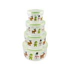 Storage Pp Food Grade Airtight Microwave Plastic Food Storage Container With Lids