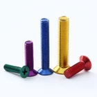 Screws Made In China Aluminum Multiple Colour M4 M5 M6 M7 M8 M9 GB819 Phillips Countersunk Head Screws