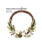 Floral Wreaths Christmas Faux Flower Floral Hoop Wreaths For Hanging Cotton Home Decoration
