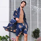 Sleepwear Wholesale Men Clothing Robe Custom Print Satin Pajamas Underwear Men Sleepwear Set