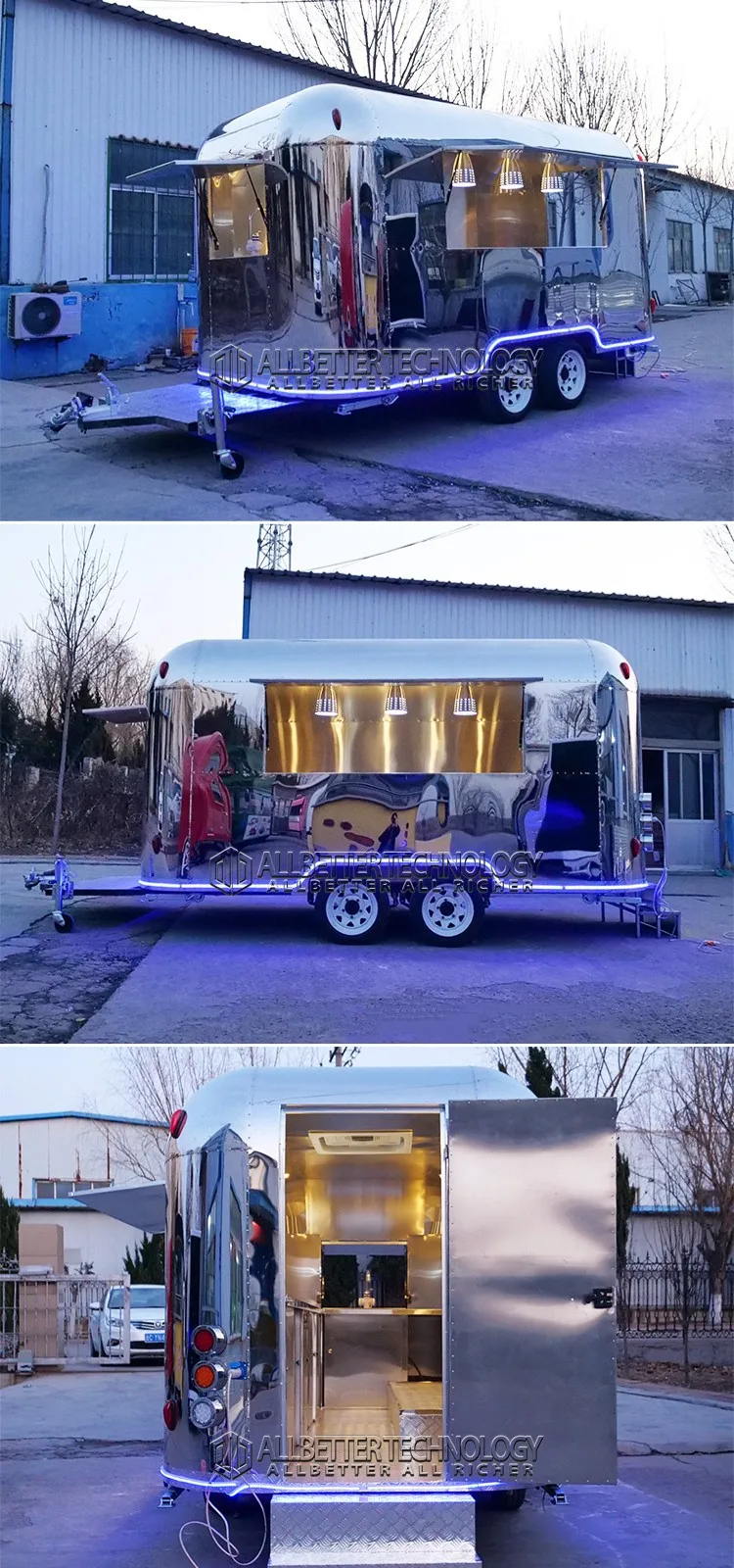 Airstream Food Trailer Retro Charm Modern Flavor Fully Equipped Food Truck