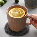 Japan Customized Logo Crude Pottery Coffee Mug Cup Japan Simple Style With Handle Gift Accessories