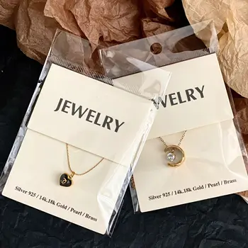 Wholesale Pendant Storage Jewelry Display Paper Card With Hole Holder Custom Printing Logo Necklace Earring Card